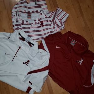 3 Alabama Nike polo style shirts